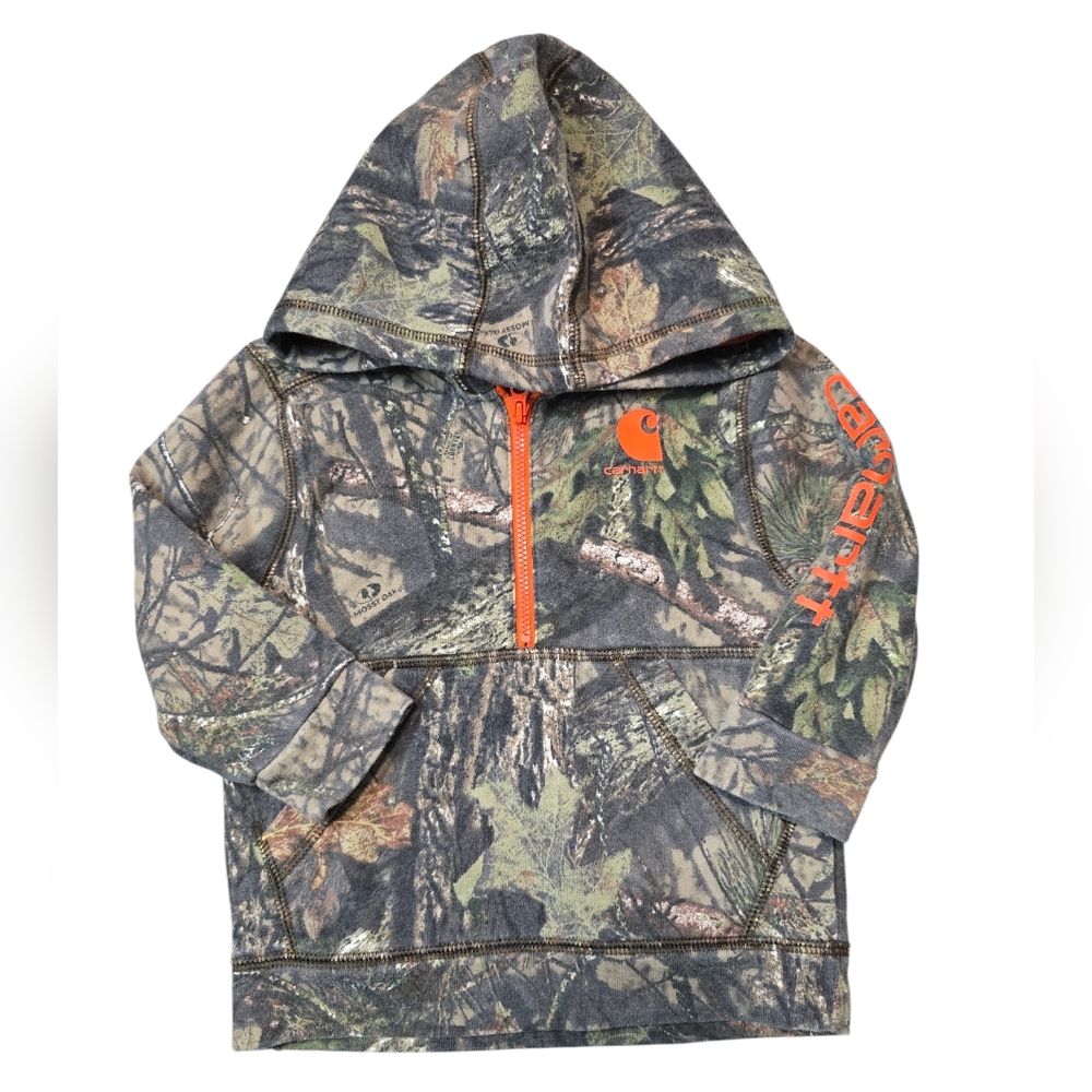 Carhartt Kids Camo and Orange Hoodie